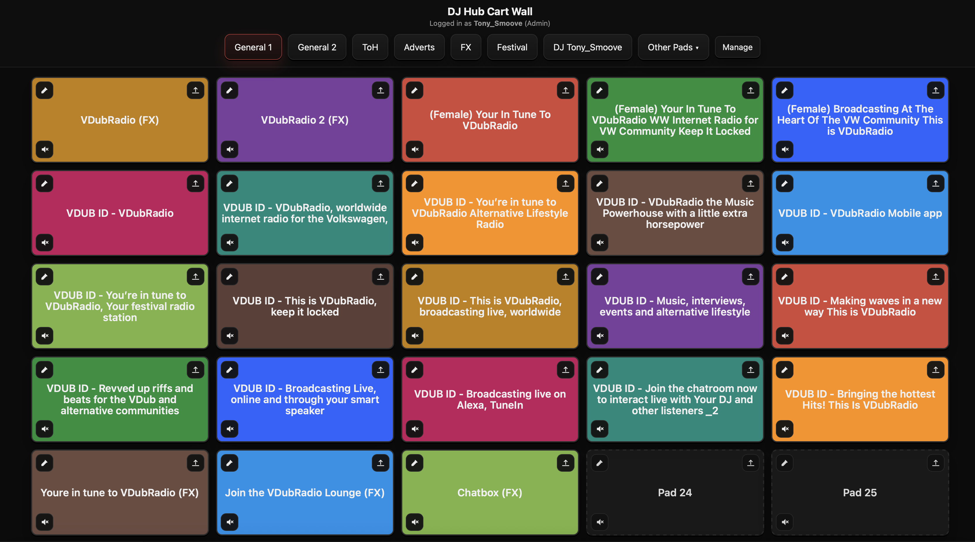 A modern take on the classic cartwall. Upload, configure and play your favourite jingles instantly using this browswer based app